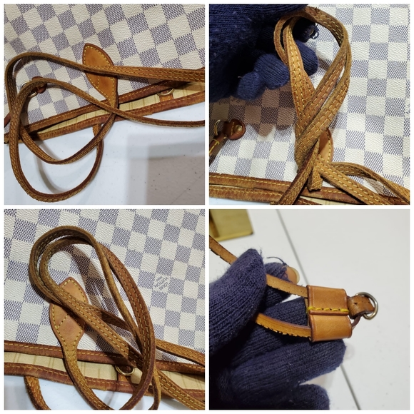 LOUIS VUITTON Damier Azur Neverfull MM Bag - Picture 10 of 13